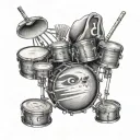 percussion tattoo design idea