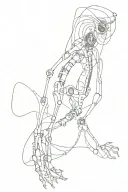 bio mechanical parts tattoo design idea