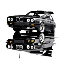 Bmw E30 tattoo design idea