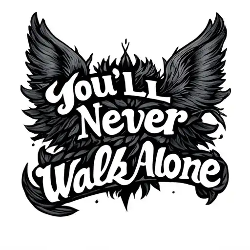you'll never walk alone  tattoo design idea
