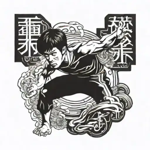 bruce lee quote tattoo design idea