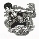 bruce lee quote tattoo design idea