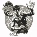 bruce lee quote tattoo design idea