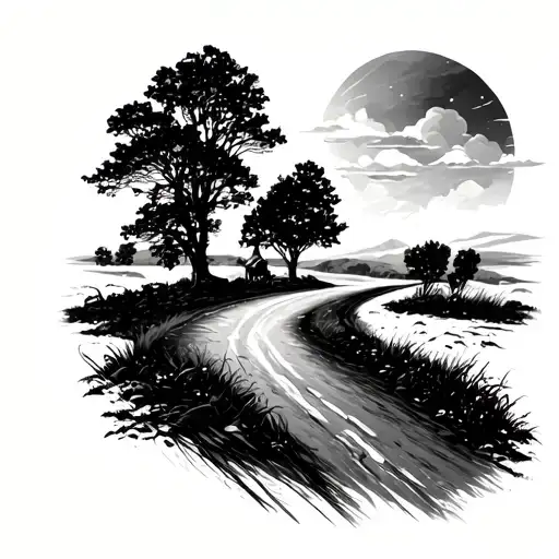 the road not taken tattoo design idea