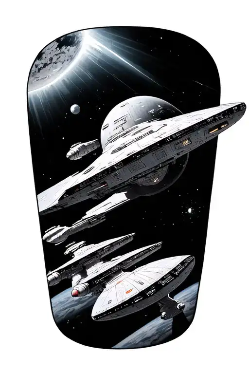 star trek enterprise ship tattoo design idea