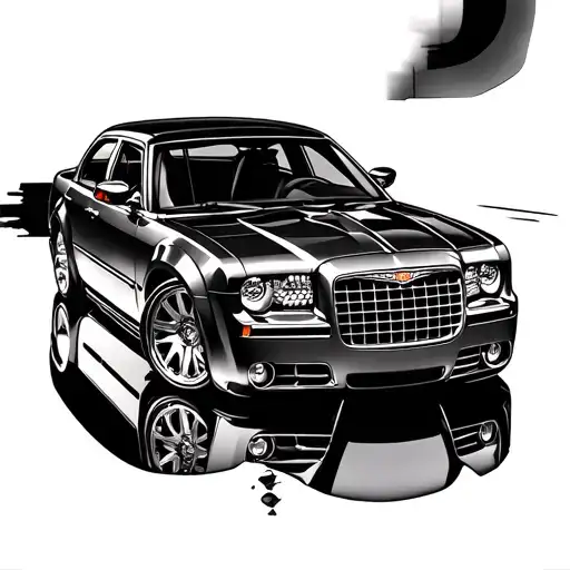 2006 chrysler 300 srt back end tattoo design idea