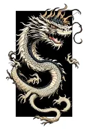 dragon emerging tattoo design idea