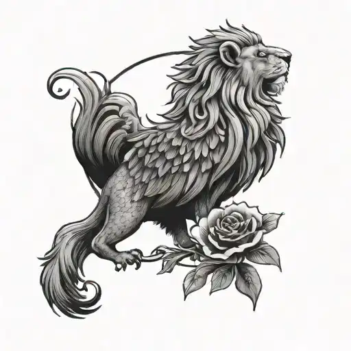 Incorporate the quote 'We will rise and rise again, until Lambs become Lions' in a bold and impactful way tattoo design idea