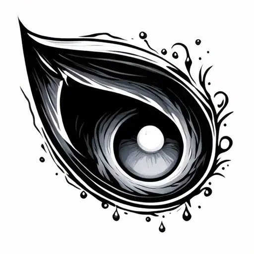 tear drop tattoo design idea