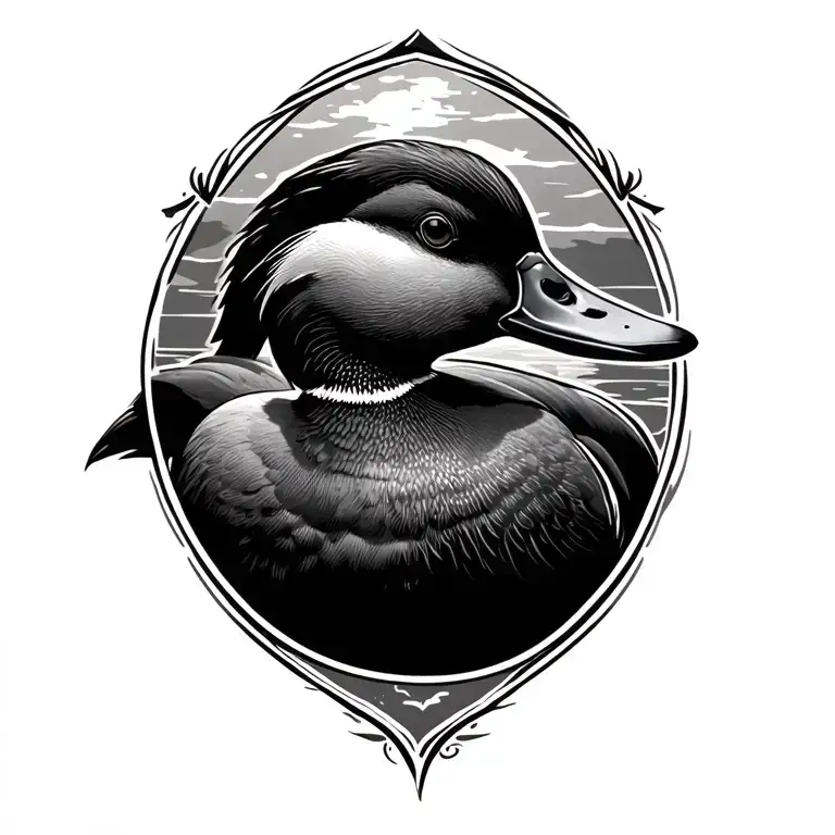 Mallard duck tattoo design idea