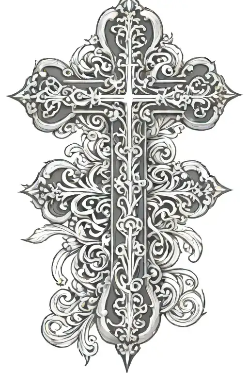 cross of lorraine tattoo design idea