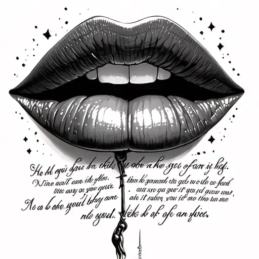lyrics from a lips of an angel by hinder tattoo design idea