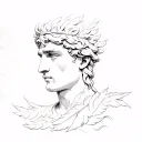 hermes greek god feather tattoo design idea