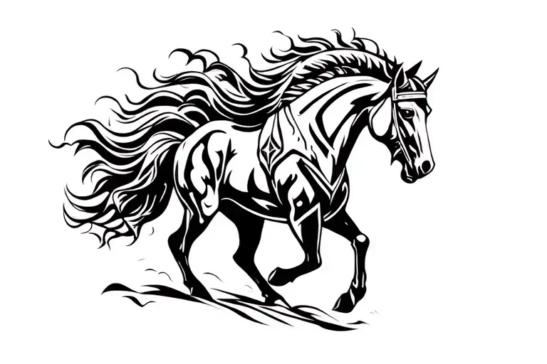 Sleipnir Viking Horse tattoo design idea