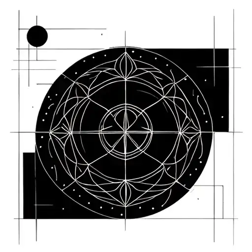 Sacred Geometry with seed of life, libra tattoo design idea