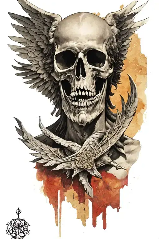 Thanatos. Greek god of death. tattoo design idea
