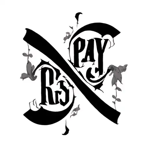 "Play rest" Two Word Ambigram Generator tattoo design idea