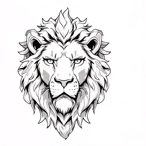 Hercules Lion surrounded tattoo design idea