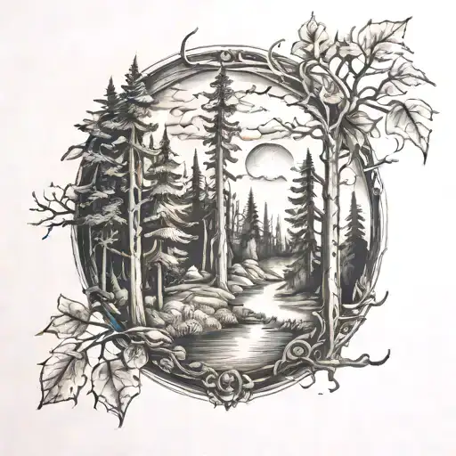 forest fire tattoo  tattoo design idea