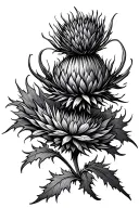 thistle tattoo design idea
