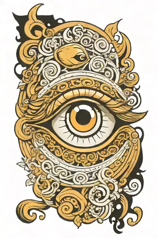 eye ancient greece tattoo design idea
