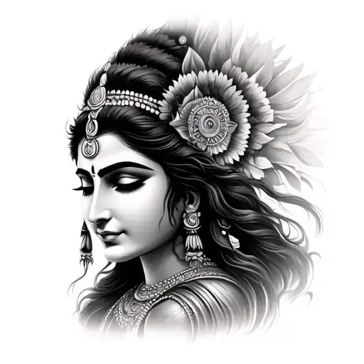 Shiva Parvati tattoo design idea