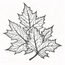 maple leaf tattoo design idea