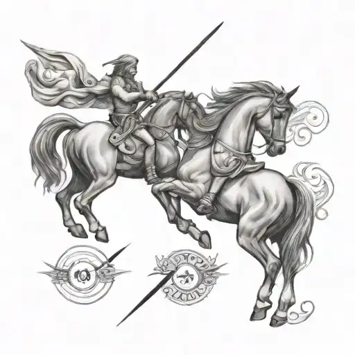 aquarius and sagittarius tattoo tattoo design idea