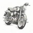 full throttle harley davidson motorcycle heart beat tattoo design idea