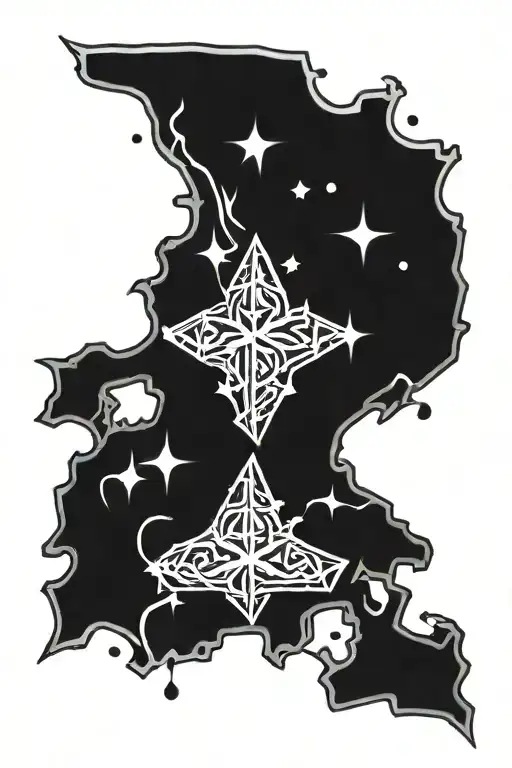 Graffiti lettering Alaska14 star snow tattoo design idea