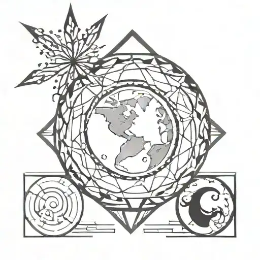 element earth tattoo design idea