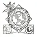 element earth tattoo design idea