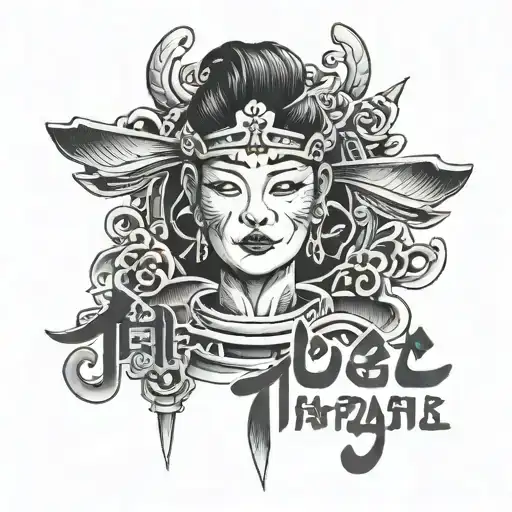 japenese neck writing quote dont trust anyone tattoo design idea