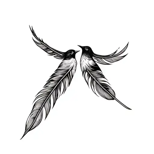 BIRDS OF A FEATHER tattoo design idea