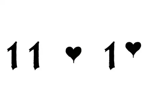 "11 ♡ 18" tattoo design idea