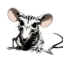 deadly rat skeleton tattoo design idea