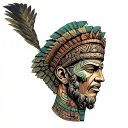 Mayan Copan God tattoo design idea