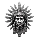 Mayan Copan God tattoo design idea