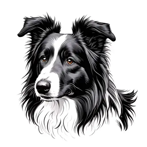Collie tattoo design idea