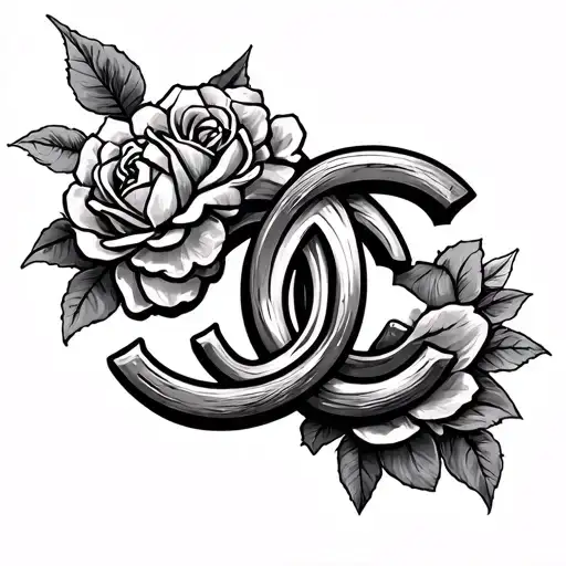 Double C tattoo design idea