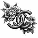 Double C tattoo design idea