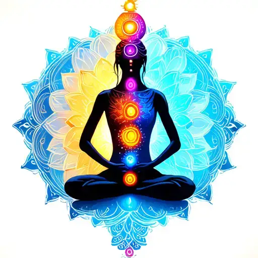 Yoga Chakra Zen tattoo design idea