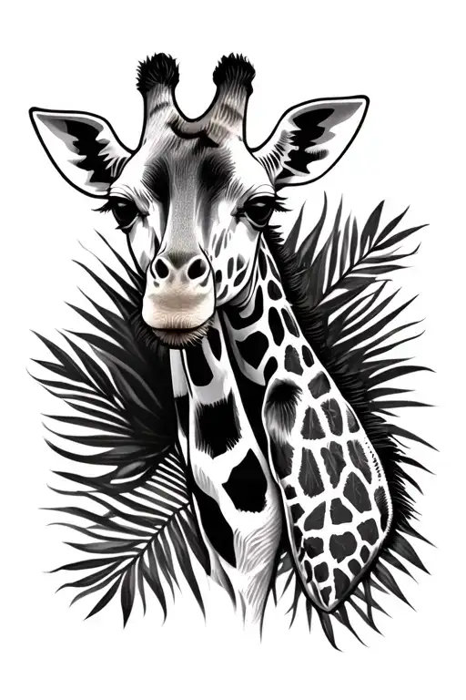 sewing, giraffe, lung cancer symbol incorporated tattoo design idea