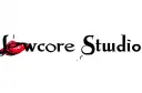"Lewdcore Studio" "Lewdcore Studio" with bright red lips in the middle of the text so it looks like the mouth is eating hte text tattoo design idea