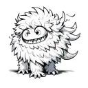 Fluffy Monster tattoo design idea
