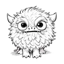 Fluffy Monster tattoo design idea
