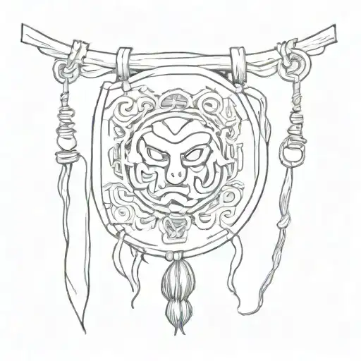 omamori charm tattoo design idea