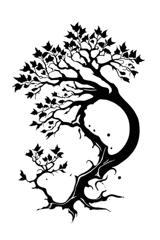 poison tree tattoo design idea