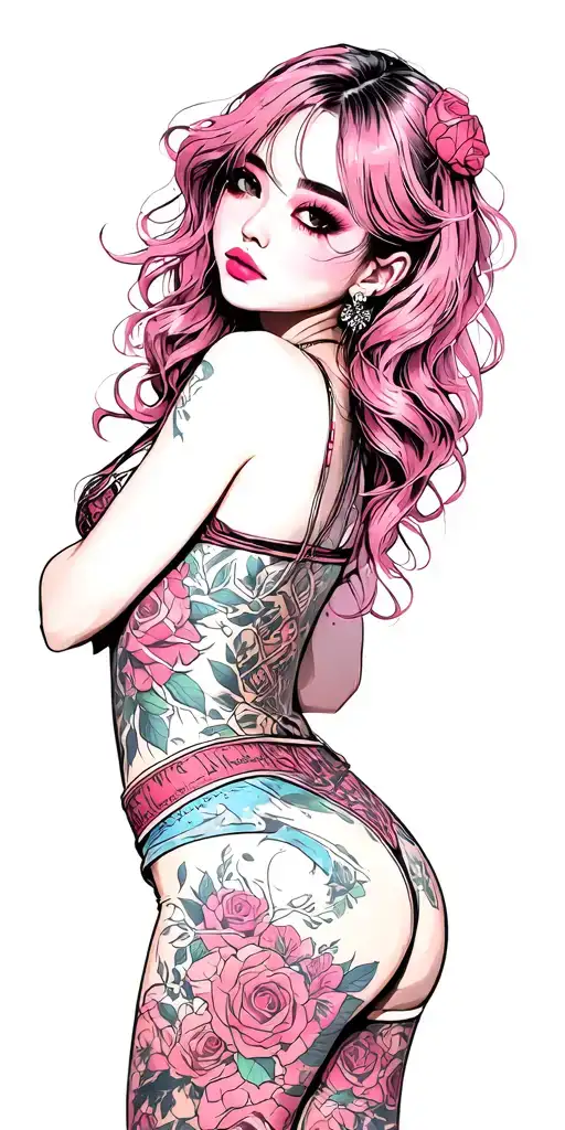 Blackpink Rose. tattoo design idea