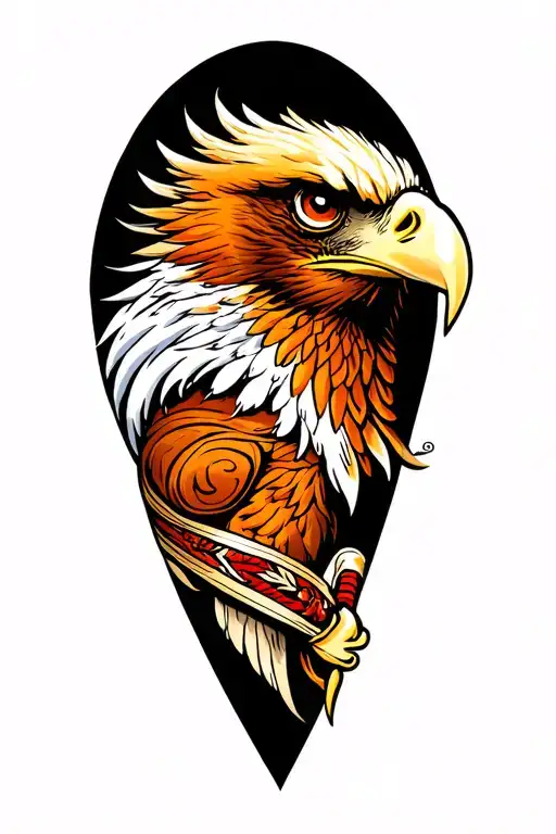 eagle muay thai tattoo design idea